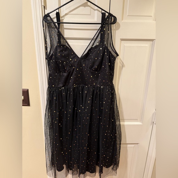 Hell Bunny Infinity 50s black gold star moon dress 2XL - Picture 3 of 7